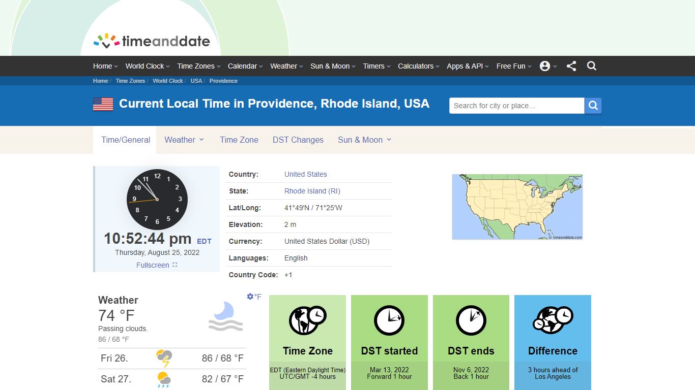 Current Local Time in Providence, Rhode Island, USA - Time and Date